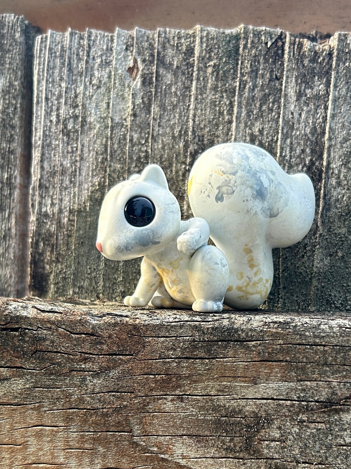 Patchy / piebald squirrel figure