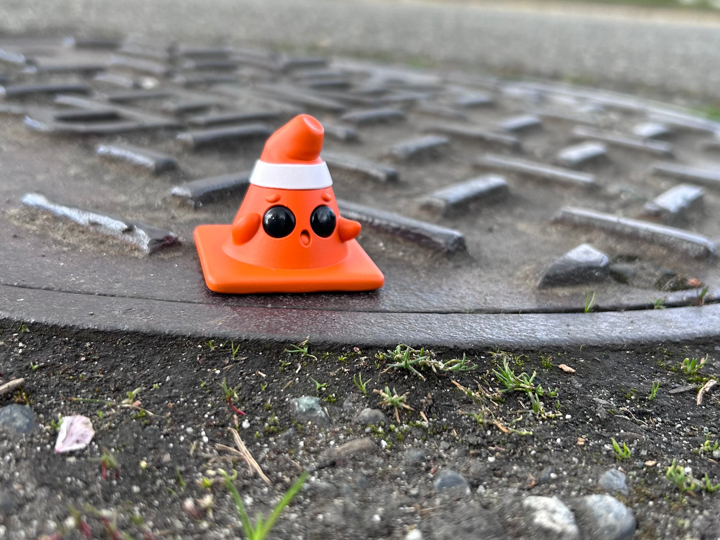 Traffic cone figurine