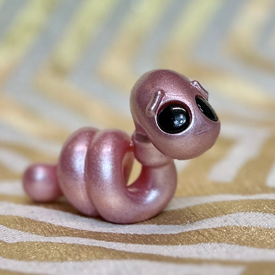 Sparkly worm figurine