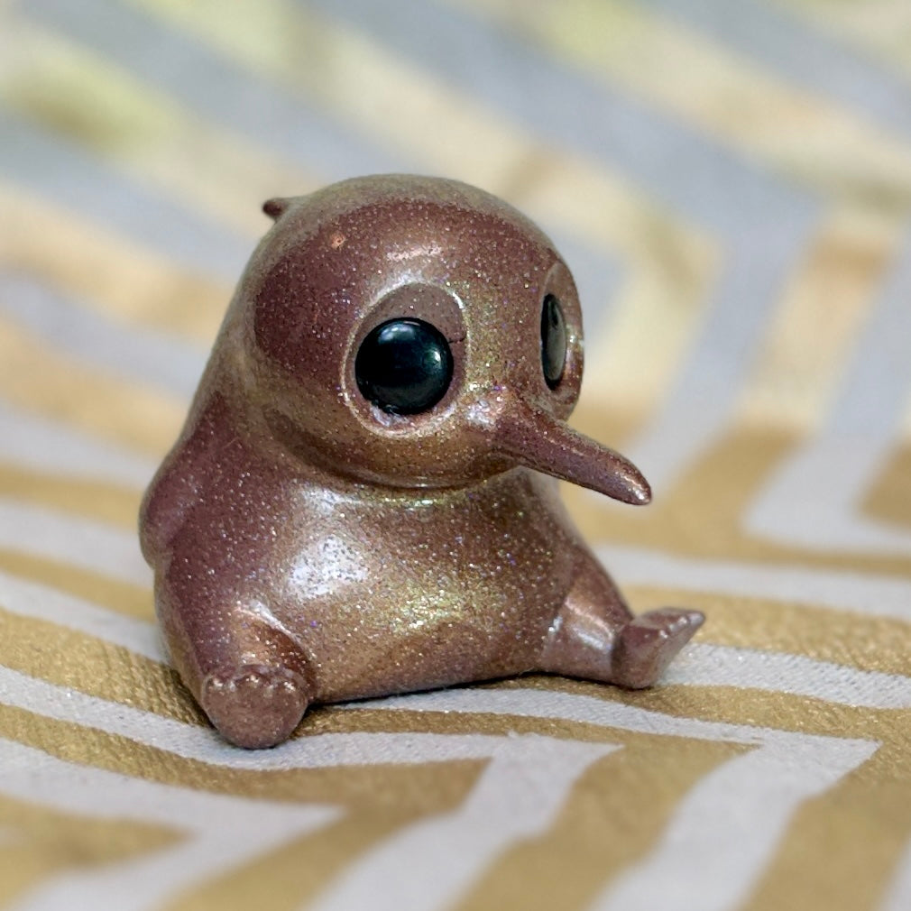 Sparkly kiwi bird figurine