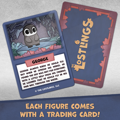TheLostlings - George the penguin trading card.
